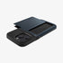 ACS06589 - iPhone 15 Pro Max Case Slim Armor CS in black showing the back with card in slot